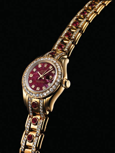 ladies rolex used pres diamond ruby bezel|women's rolex oyster perpetual.